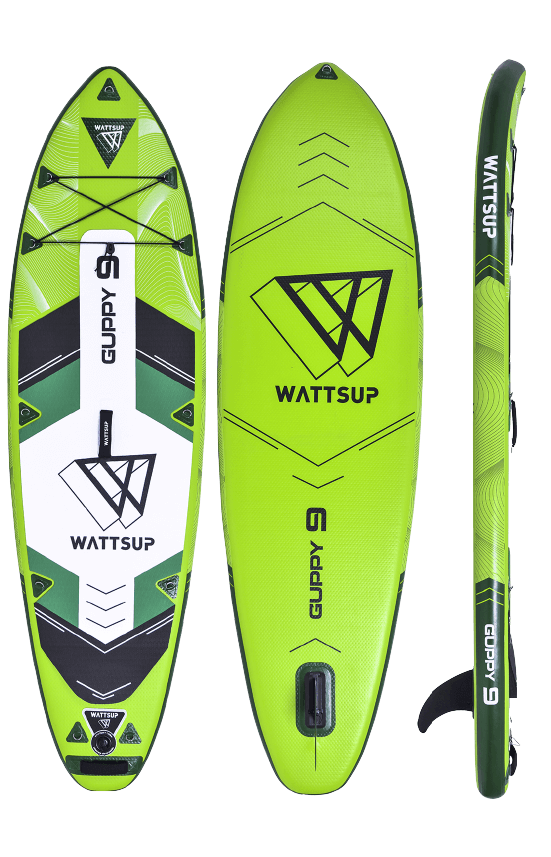 WATT-SUP Inflatable Stand Up Paddle Board Paddle & Backpack PlayFunWater Complete Set with Pump