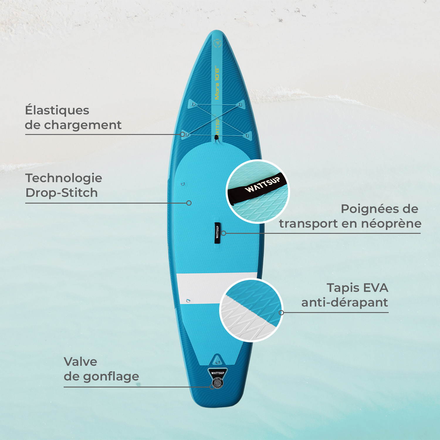 Stand up paddle mora sur l'eau